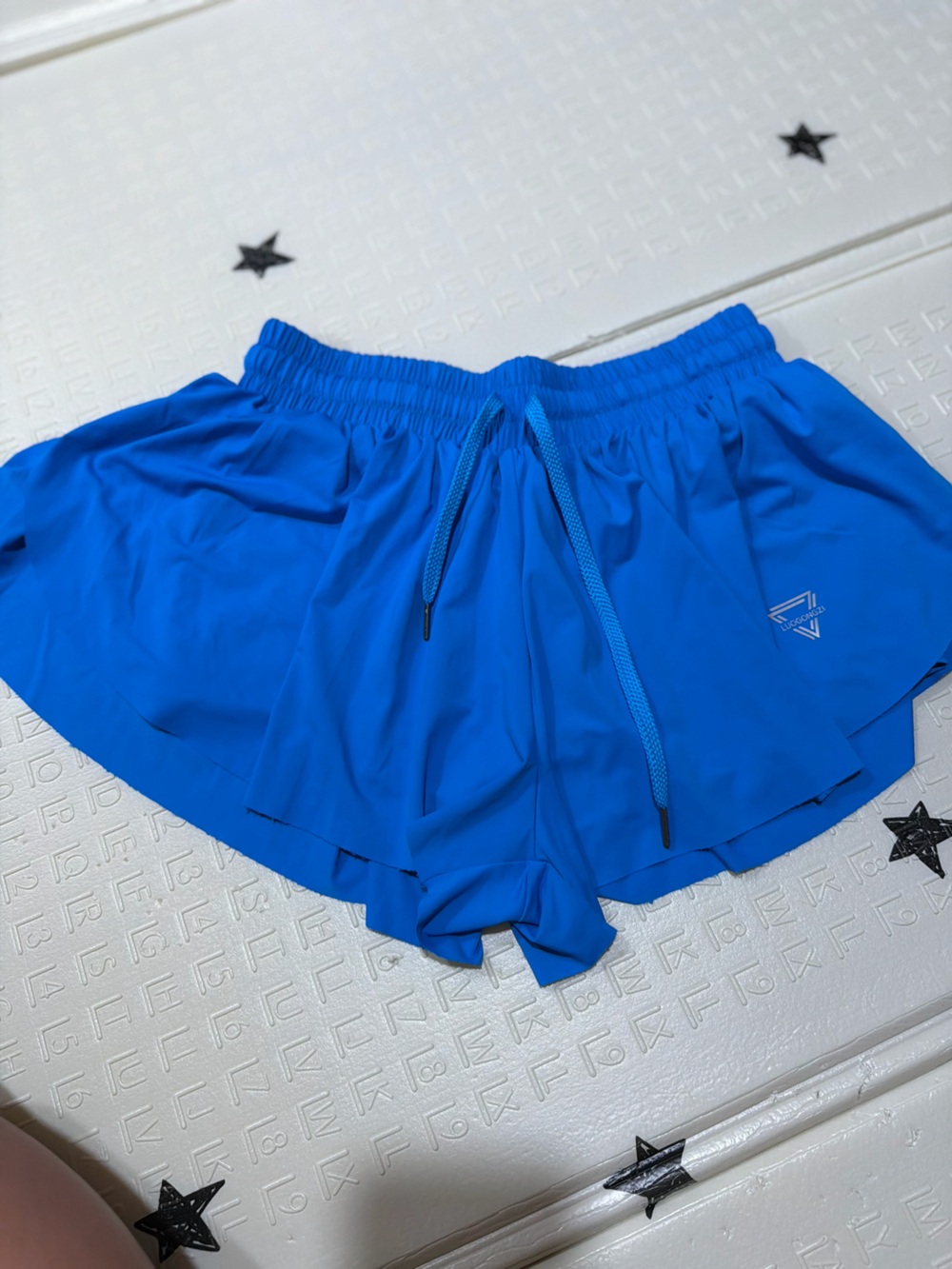 Bright Blue Athletic Running Shorts - Picture 2 of 4